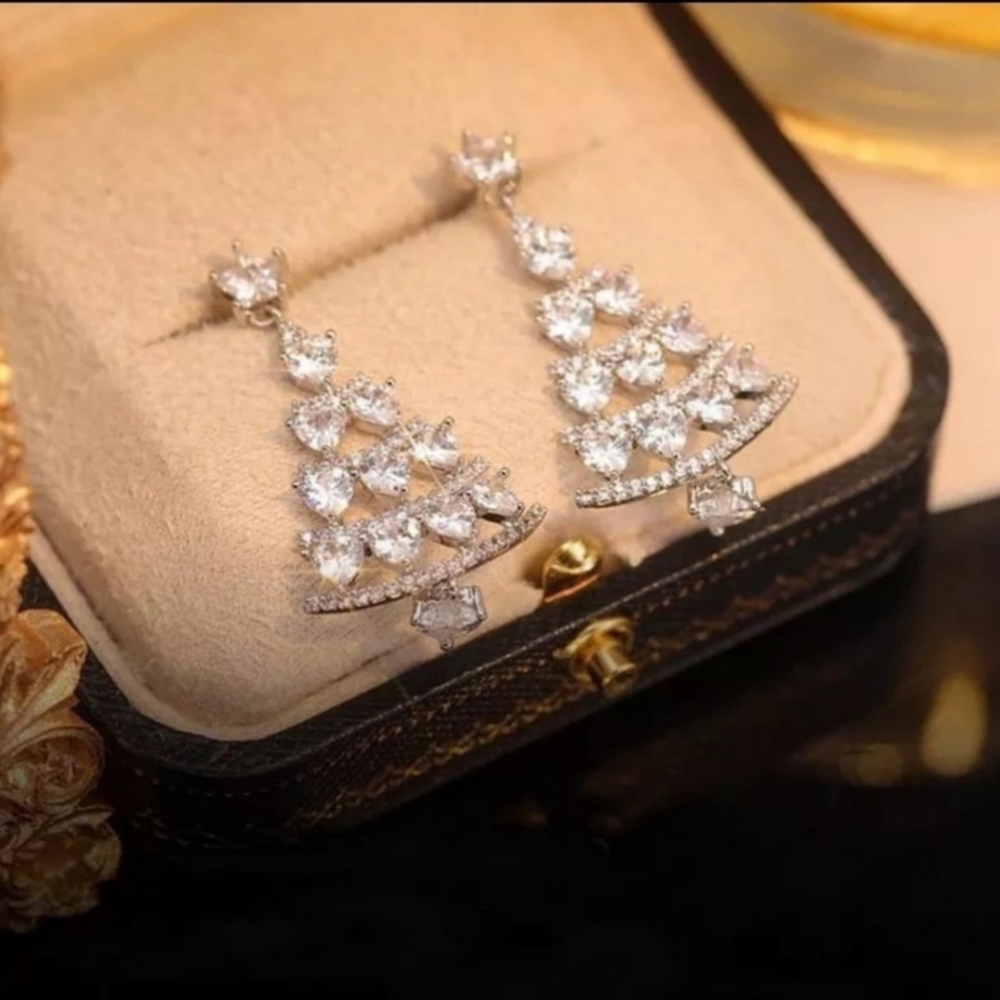 -  Sparkling Christmas Dangle Earrings